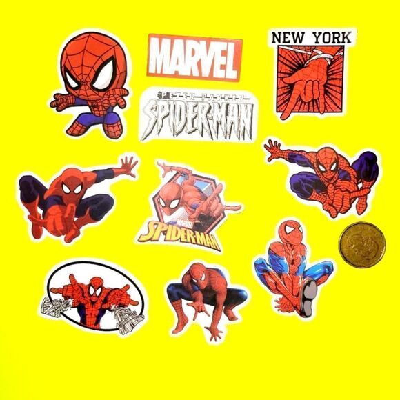 3/$20 Brand New 10x Waterproof Spiderman Stickers #3 - Picture 1 of 1